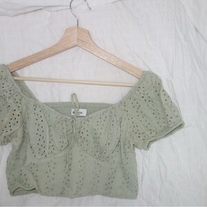 Hollister Summer Sage Green Crop Top!